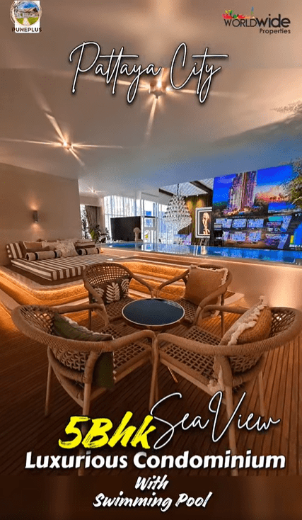 Pratumnak Soi 5-Pattaya - 5 BHK Sea View Luxurious Condominium with Pool