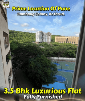 Pune-Kothrud-Rambaug Colony - 3.5 BHK(1500 SQFT) Luxurious Flat for Sale